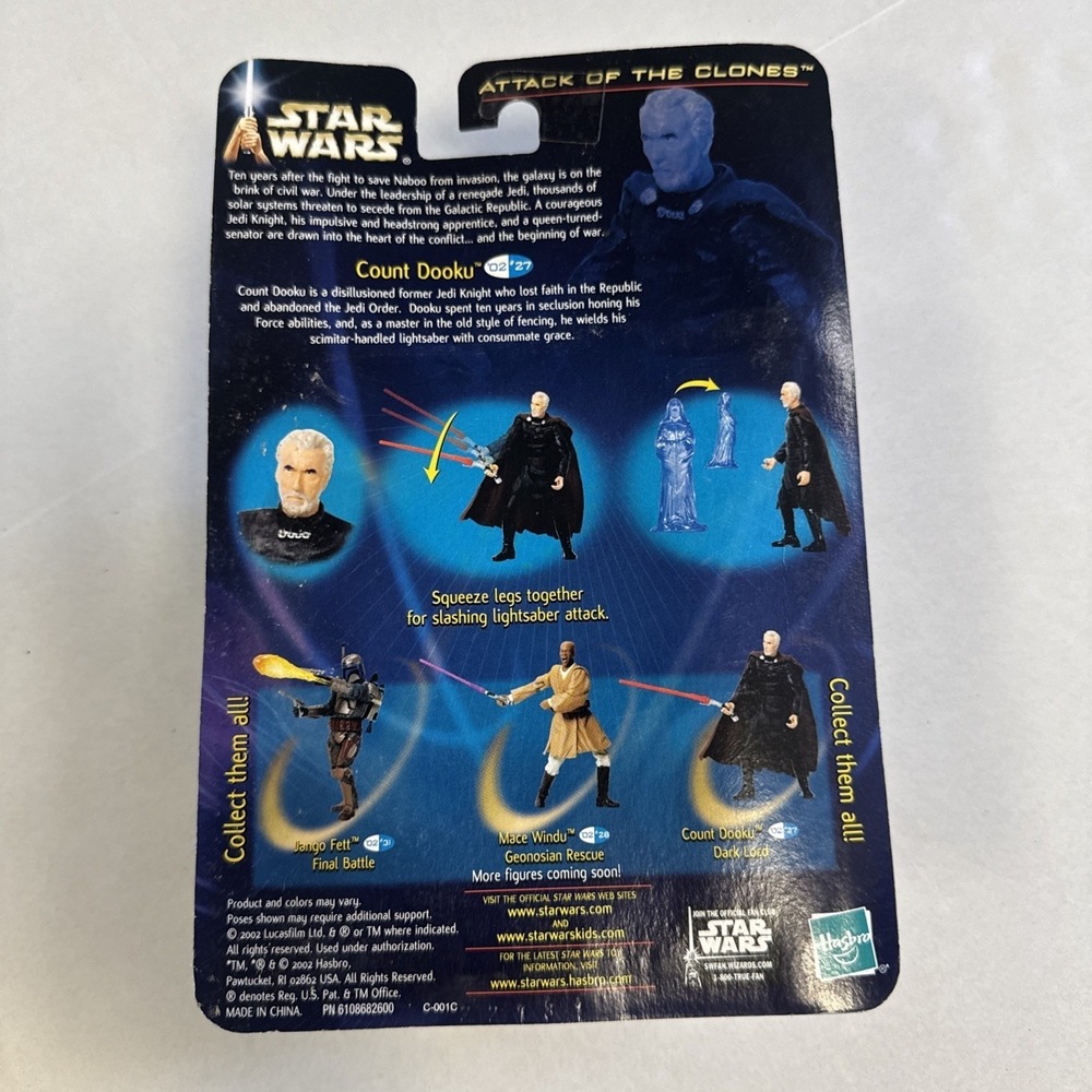 Lot of 4 Star Wars 2002 Action Figures Attack of the Clones Yoda Palpatine Vtg - Picture 10 of 10